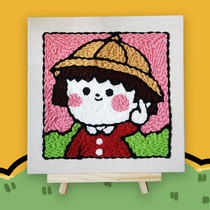 Russian poke embroidery small ball DIY embroidery material bag creative Pier embroidery wool embroidery hand embroidery kit