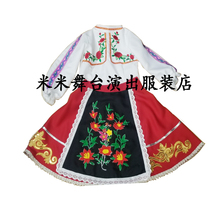 19 new custom ethnic minority clothing Russian dance stage performance clothing Childrens parent-child suit suit