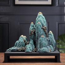 New Chinese style creative rockery decoration Living room entrance wine cabinet Home decoration TV cabinet Crafts Housewarming gift