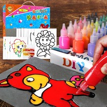 Childrens baking-free glue painting Baking painting Paint painting Coloring painting Coloring painting Handmade diy production puzzle graffiti painting set