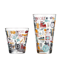 Italy imported DECOVER color printing water glass glass glass printing juice glass glass Whiskey glass