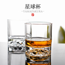 New wooden box crystal cup Couple cup Planet cup bottom cup Japanese whiskey cup wine glass Nordic ins style