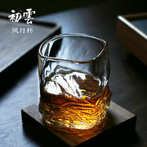 New Willow silk rain Designer wind moon cup Japanese whisky cup Hammer pattern glass teacup Beer ins wind