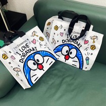 Doraemon plastic handbag clothes gift packaging bag Doraemon cartoon shopping bag clothing store 50