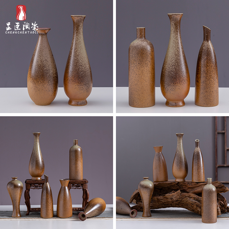 Jingdezhen creative ceramic floret bottle restoring ancient ways furnishing articles sitting room porch desk office xuan table flower decoration