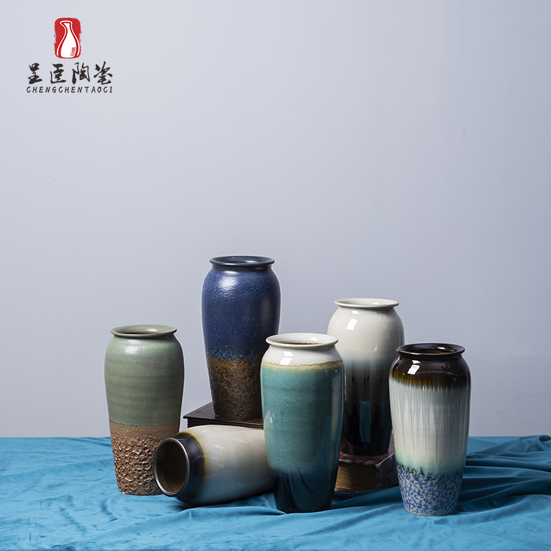 Light much creative vase Chinese jingdezhen ceramics hydroponic lucky bamboo flower arranging desktop sitting room porch place to study