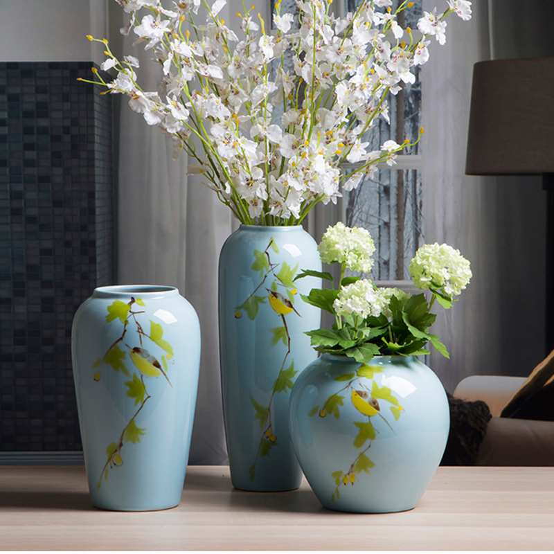 Jingdezhen ceramic vases, new Chinese style household act the role ofing is tasted furnishing articles living room table porcelain office decoration ceramic bottle