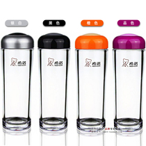 Shino plastic water glass with hand cup cute cup with lid portable student creative tea cup free lettering