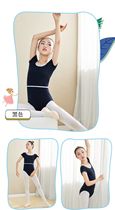 Girls Dance clothes Summer practice clothes Short-sleeved body clothes Gymnastics clothes Ballet one-piece clothes Black Chinese dance clothing