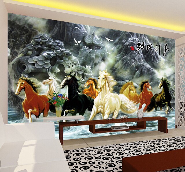 钻石绣点钻十字绣砖石画5d八骏图钻石画满钻客厅贴钻马到成功大幅