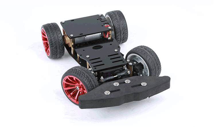 金属底盘 arduino智能车 舵机转向 4wd小车后驱 金属电机 ps2控制_7折