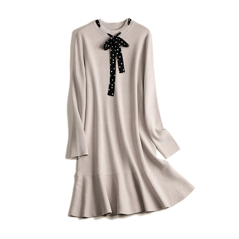 happy house small fragrant pregnant women's dress 2020 winter new style foreign style long style pregnant women's skirt age reducing pregnant women's dress