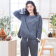 Pajamas women's long-sleeved spring and autumn cotton autumn and winter Korean sweet home clothes leisure can go out to wear a suit cotton Pajamas women's long-sleeved spring and autumn cotton autumn and winter Korean sweet home clothes leisure can go out to wear a suit cotton