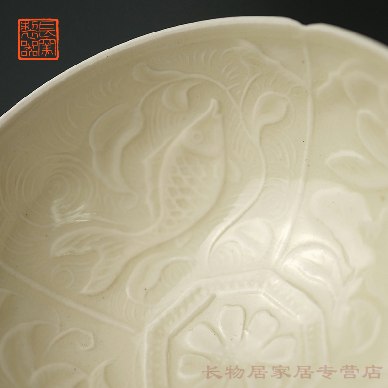Offered home - cooked up in printing craft thought floral cup jingdezhen ceramic tea cup tea bowl of song dynasty