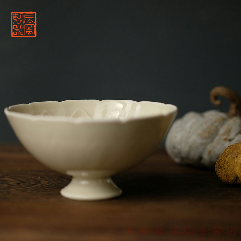 Offered home - cooked up in Hualien chicago-brewed goose figure printing craft flower koubei jingdezhen ceramic tea cup tea bowl of song dynasty