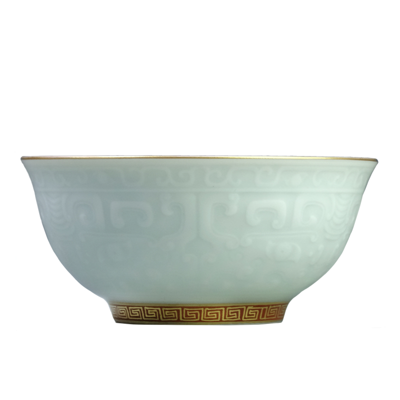 Offered home - cooked ju long up controller shadow green see colour meander small bowl carved beast jingdezhen antique ceramics by hand