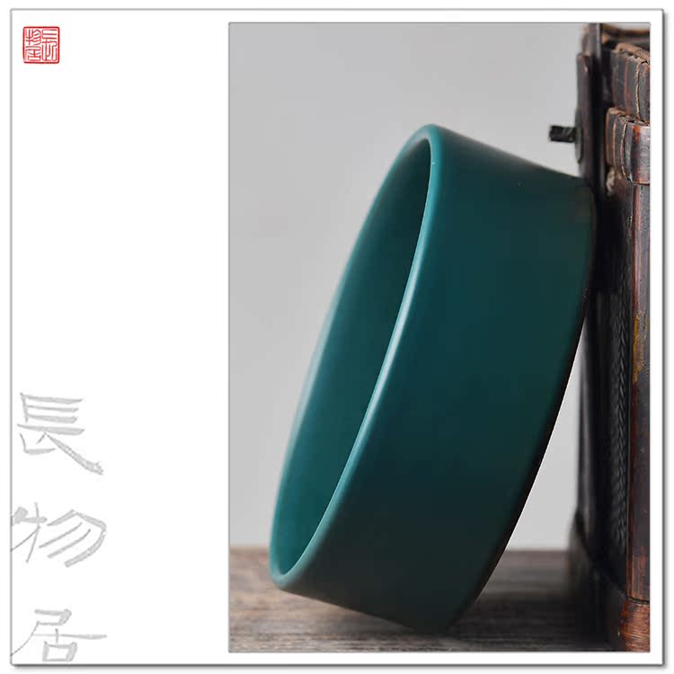 The View flavour malachite green glaze ceramic water XiCha wash to built writing brush washer refers to basin of jingdezhen porcelain tea set by hand