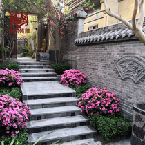 Tang Ding brick carving antique blue brick fan-shaped 1 2m wall background wall courtyard wall decoration new Chinese courtyard relief pendant