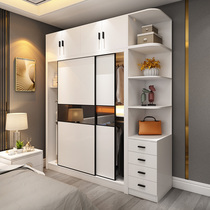 Wardrobe household bedroom sliding door Modern simple economical small apartment Nordic overall coat cabinet sub-assembly