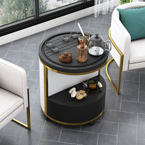 Fire stone coffee table Kung Fu tea table Tea table Household all-in-one Nordic mobile table Balcony tea table and chair combination