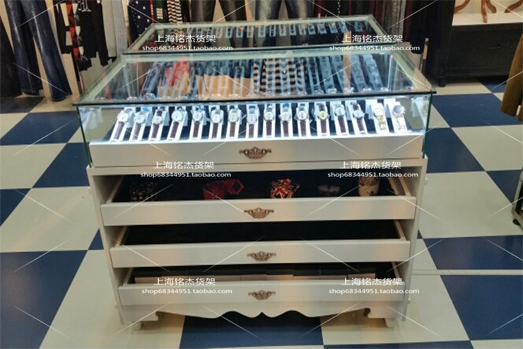 Купить Витрина для ювелирных украшений 精品展柜饰品展示柜 玻璃柜 珠宝展示柜首饰展柜饰品柜台木质烤漆 ...