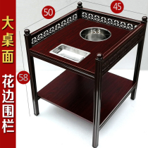 Big desktop mahjong machine ashtray thickened steel and wood small coffee table table Chess and card room teahouse tea rack table side several