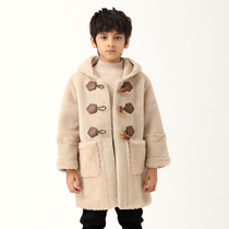 Child wear particle flannel wool boys girls grow wool children's foreign-style coats in winter casual baby coat