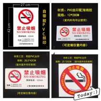 No smoking prompt sign board affixed to Shanghai Health Promotion Association Smoking harmful to health Vertical square self-adhesive
