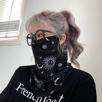 Locomotive half-face retro-face sunscreen mask mask covered neck and cool cycling physical sunscreen and summer shade