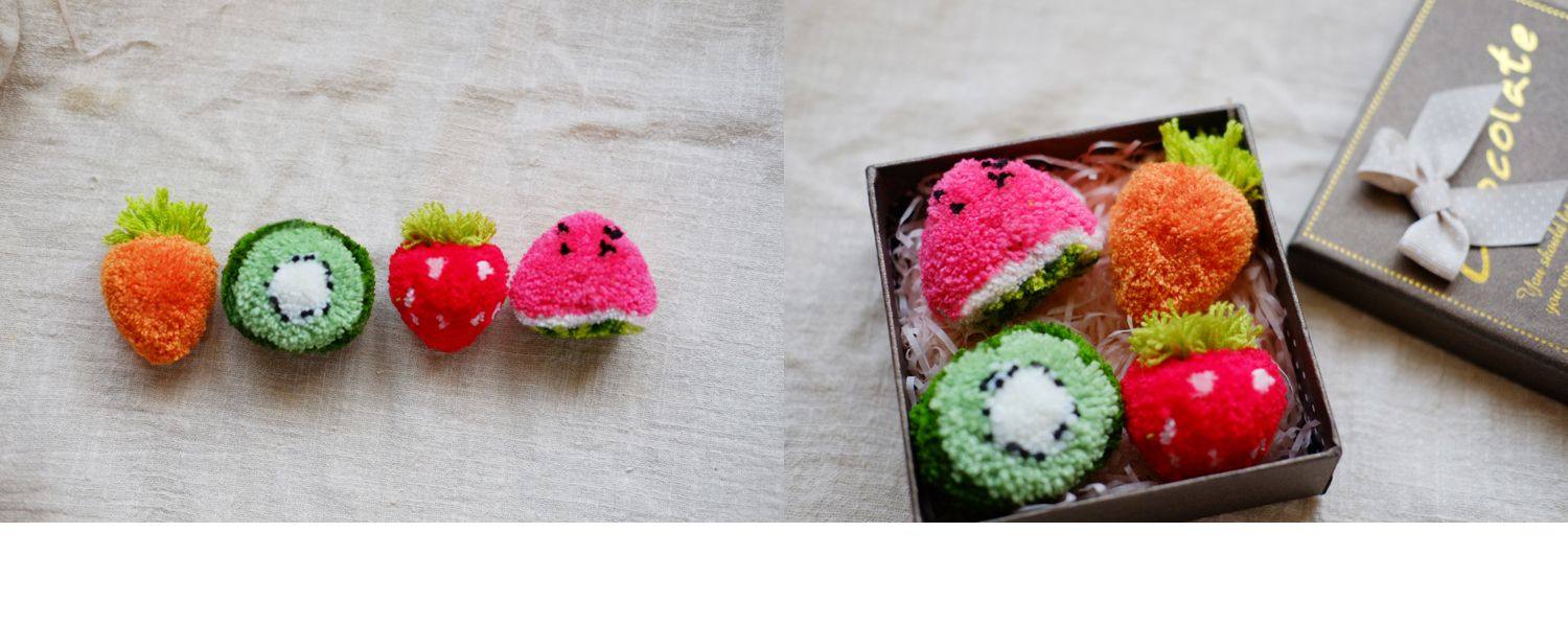 羊毛毡戳戳乐手工毛线蓬蓬球diy材料包兔子二哈猫咪玩偶生日礼盒