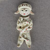 Folk intangible cultural heritage pure handicraft interior decoration plastic painting flower bun Golden Dragon juvenile ornaments