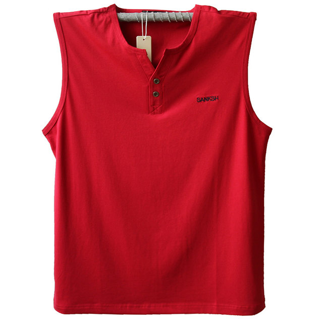 ເສື້ອຢືດເສື້ອຢືດເສື່ອແຂນບໍ່ມີແຂນເສື້ອກິລາວ່າງບ່າກວ້າງສີແຂງ vest ຜູ້ຊາຍ summer bottoming vest pure cotton v-neck trend