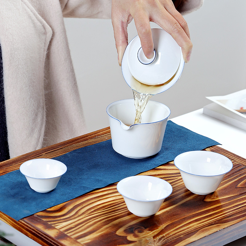 Friends are portable travel tea set ceramic cups kungfu teapot to crack a pot of three a fair keller