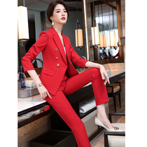 Professional suit women Spring and Autumn new black long sleeve business dress overalls suit suit suit suit suit suit two-piece set