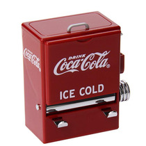 Korean creative tremolo gift retro cola toothpick box vending machine shape Press toothbox pendulum