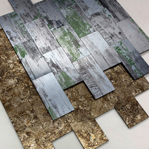 Wood Grain Kitchen Wall Paper Self-Adhesive 3d Solid Wall Sticker Pictorial Background Wall Decoration Sticker Waterproof Moisture-proof Soft-coated wallpaper