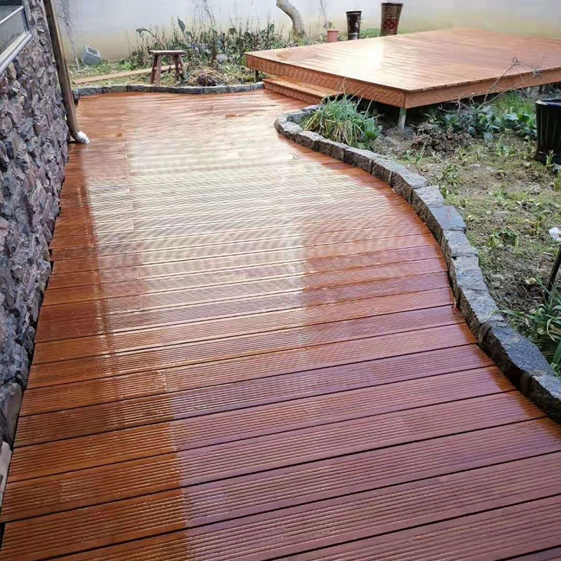 Embalming wood floor Indonesia Pinewood Grid Outdoor Balcony Terrace Grape Racks Original Wood Square Armrest railing Wall wooden planks