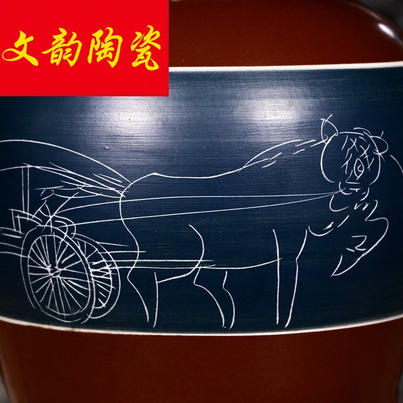 Jingdezhen ceramic jar 10 jins 20 jins 30 jins home it how antique pot liquor bottles