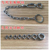 Magpie Eight - Grot Parrot Stainless Steel - Wheel Bird Link Bird Ring Station - Frame Tiger - leather Parrot footchain