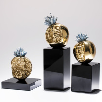 New Chinese copper pomegranate furnishings crafts porch TV cabinet wine cabinet creative multi-son multi-Fu light luxury decorative ornaments