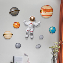 Childrens room wall decoration art three-dimensional creative room Bedroom background wall Astronaut astronaut wall pendant