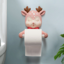 Creative Japanese Space Decoration rack rack tissue holder roll paper tube non-perforated wall-mounted bathroom bathroom