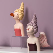 Nordic light luxury Angel Girl ornaments crafts creative living room TV cabinet bedroom room layout high-end