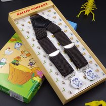 Children braces clip stripe tightness Child hanging pants with non-slip male girl baby 100 lap elastic adjustable back strap