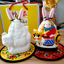 Rabbit Lord Clay Sculpture Zodiac White Blank Handmade Diy Children Fine Art Painting Textbook White Blank No Lord Painting Bag