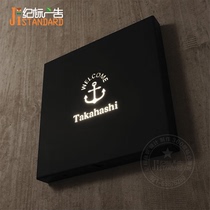 Shanghai stainless steel hollow acrylic luminous word led small light box production paint production factory square light box