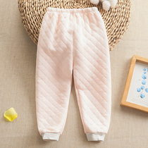 Autumn and winter baby cotton warm pants dual use warm pants baby three layer warm pants baby warm pants clothes