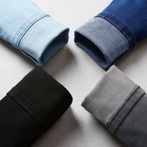 Black jeans womens nine points spring and autumn 2021 new high waist elastic tight skinny pants pencil long pants