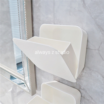 Makeup Cotton Box Cotton Stick Stick-Stick-Free Punch-Free Wall-mounted Square Clamshell Anti-Dust Cotton Swab With Makeup Cotton Containing Box