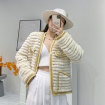 2021 new imported purple label velvet mink coat womens whole mink mink Haining fur craft coat Korean version